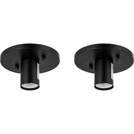 Sunlite Decorative Lamp Holder Fixture E26 Base 60W Max Bulb Not Included, Indoor Steel Matte Black, 2PK 41606-NS